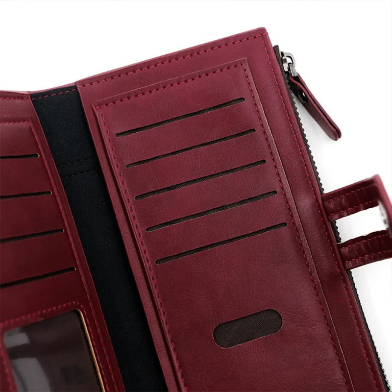 Długi skórzany portfel | Praktyczny i stylowy