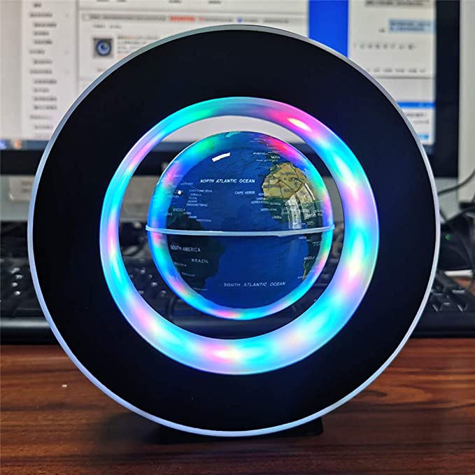 Lampa z unoszącą się kulą ziemską | Unikalna ozdoba do domu