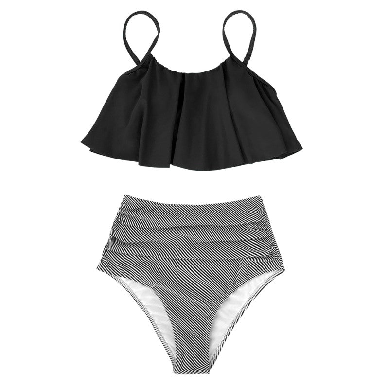 Belle Mae Bikini | Kolorowy bikini z falbankami