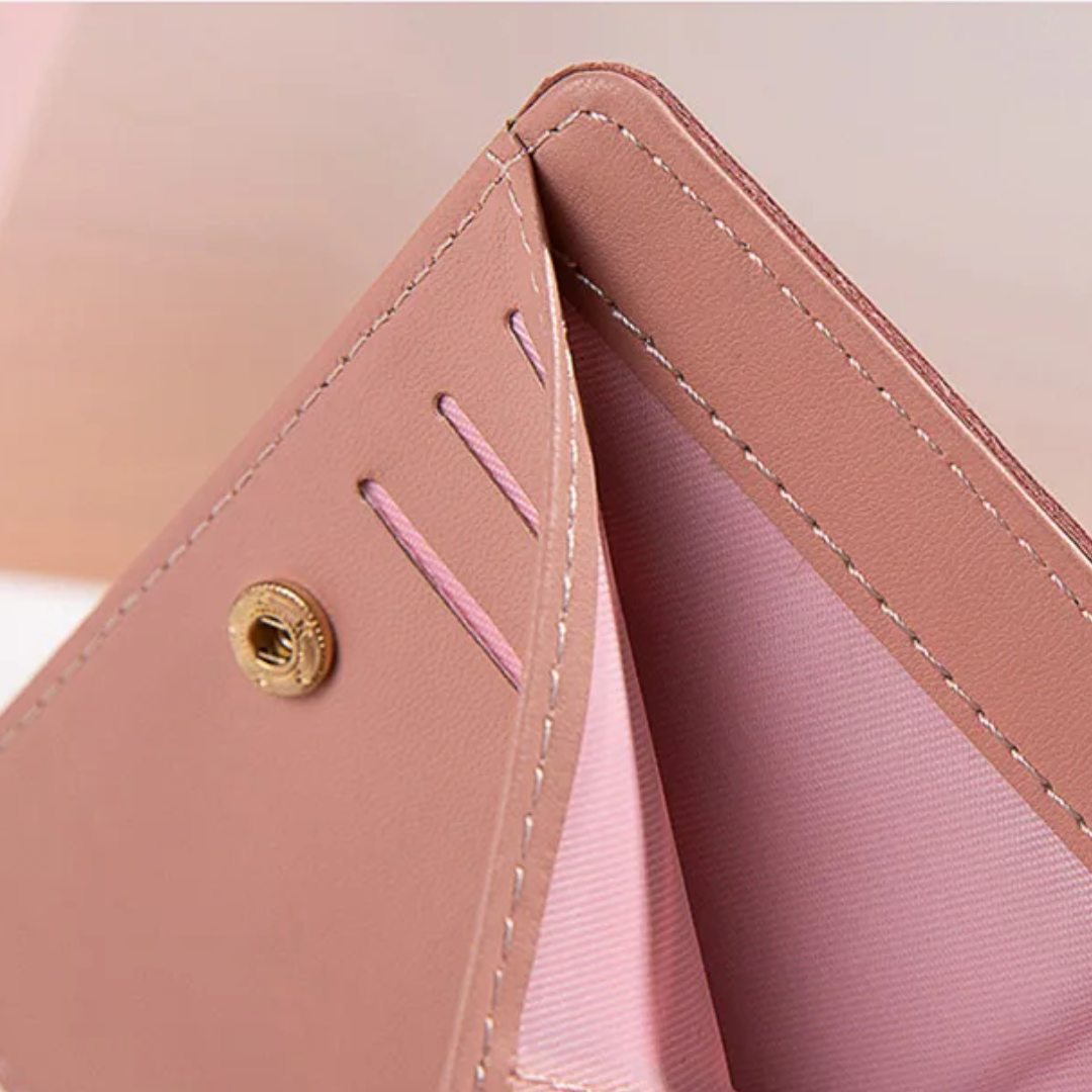 Mały portfel z zamkiem błyskawicznym z frędzlami | Stylowy i funkcjonalny