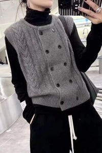 Kamizelka Grace Gebreid | Ciepła i Modna