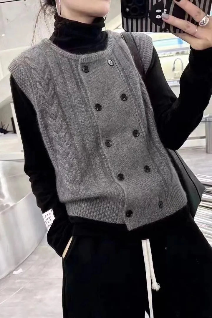 Kamizelka Grace Gebreid | Ciepła i Modna