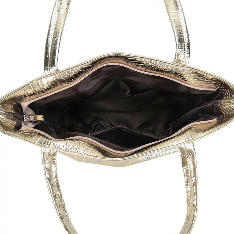 Isabella Schoudertas | Ruime tas met krokodillenprin