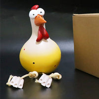 Kippenbeeldje van keramiek grappig als tuindecoratie kippen tuinornament – Cara Camilla