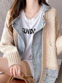 Gina Splicing kurtka dżinsowa | Stylowa i modna