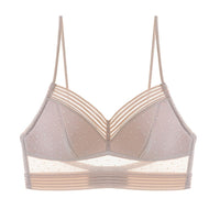 Bezszwowy biustonosz | Z modną siateczką w kropki