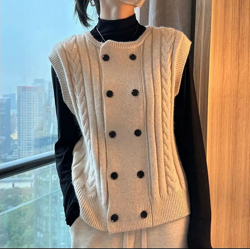 Kamizelka Grace Gebreid | Ciepła i Modna