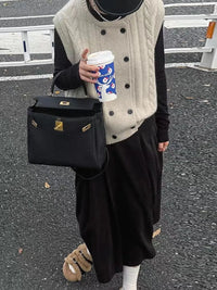 Kamizelka Grace Gebreid | Ciepła i Modna