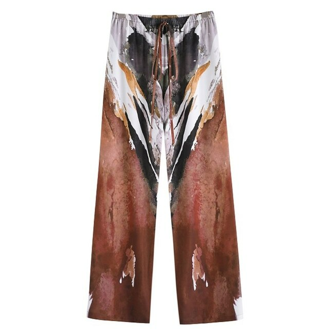 Wijd gesneden zomerbroek van chiffon – Liana