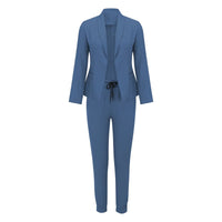 Casual Tweedelige Set met Strikceintuur – Liora