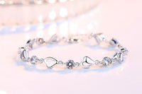 Zilveren Hartvormige Armband - Eloria