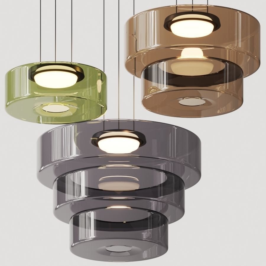 Moderne Glazen Hanglamp in Bauhaus Stijl - AuroraSphere