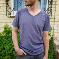 Heren V-hals Linnen Shirt - Luca