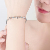 Zilveren Hartvormige Armband - Eloria