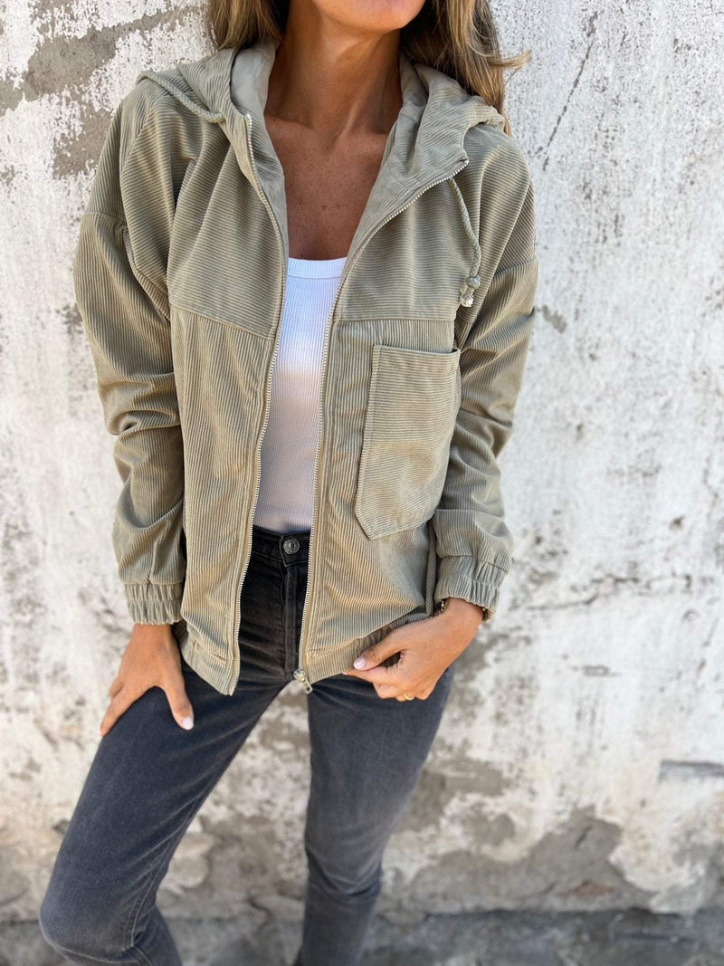 Dames vest met capuchon en rits – Liana