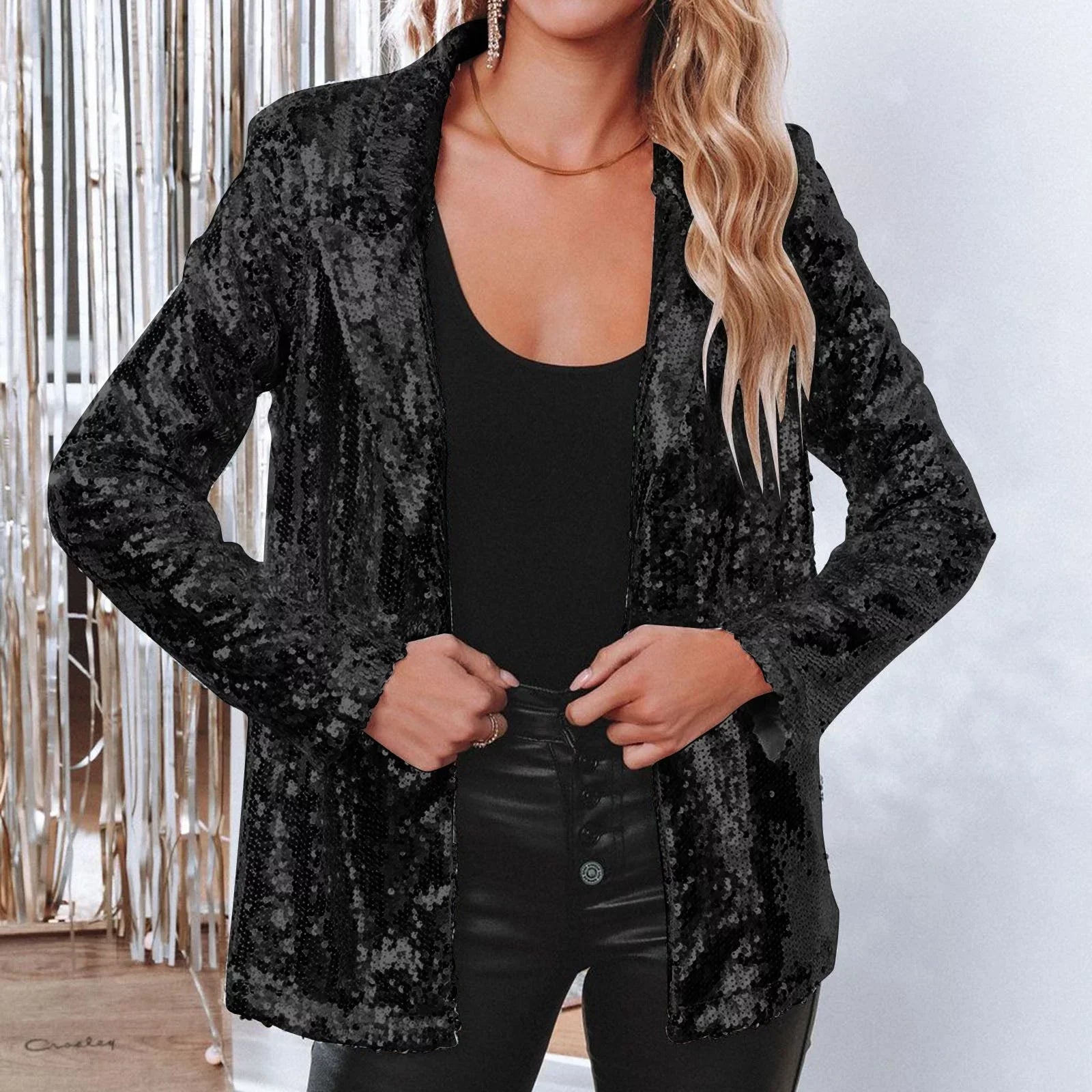 Trendy Pailletten Blazer - Olivia