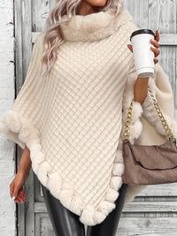 Comfortabele Dames Winter Poncho - Aurora
