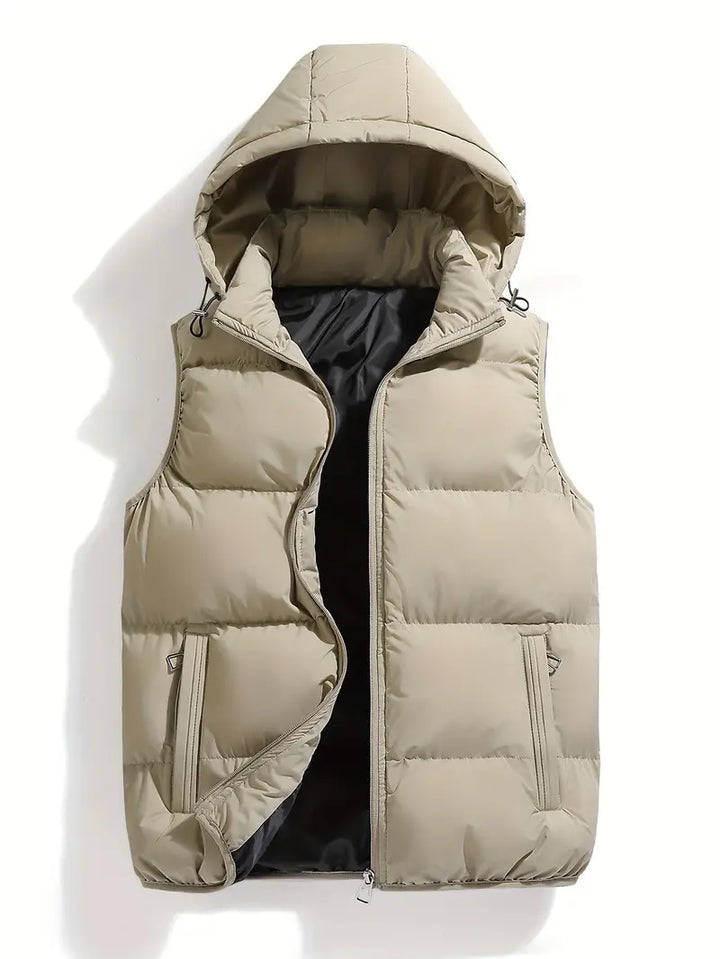 Duurzame Gewatteerde Heren Bodywarmer met Capuchon – Leonardo
