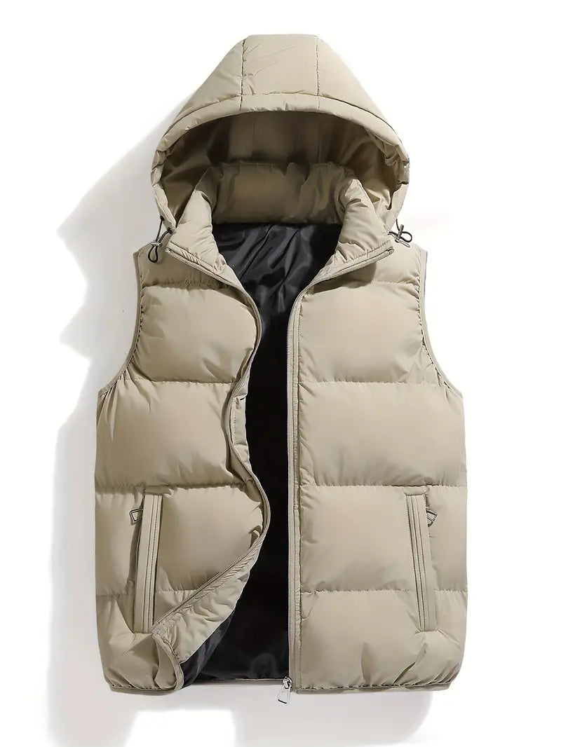 Duurzame Gewatteerde Heren Bodywarmer met Capuchon – Leonardo