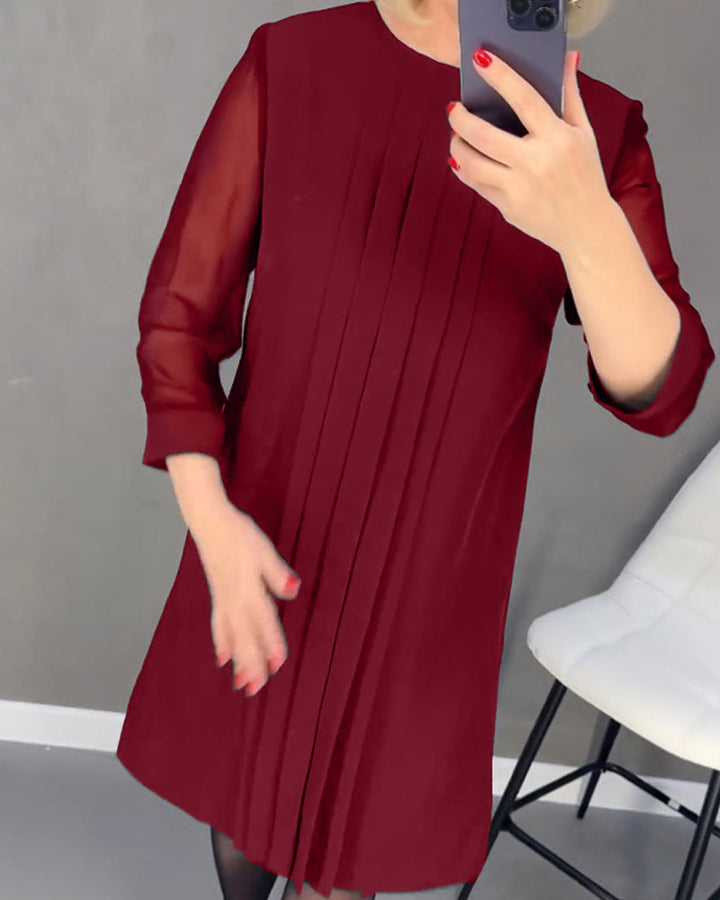 Trendy Shift Jurk met Meshdetails - Gabrielle