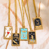 Zirkonia Vergulde Tarot Druppel Hanger Ketting - Amara