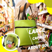 2-in-1 Omschakelbare Boodschappentas met Wielen - CarryFlex