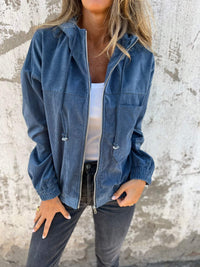 Dames vest met capuchon en rits – Liana