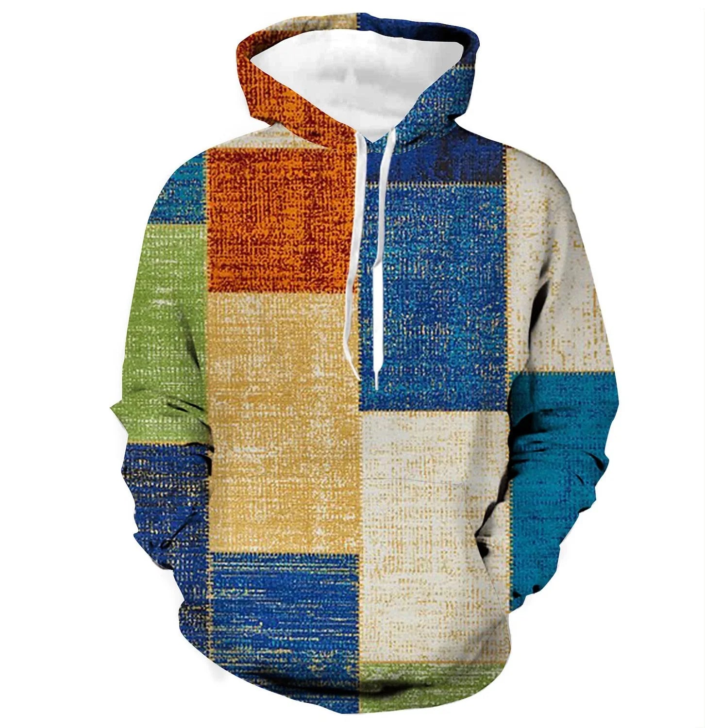 Vardi Dante™ 3D Plaid Hoodie | Urban Vibes oversized trui