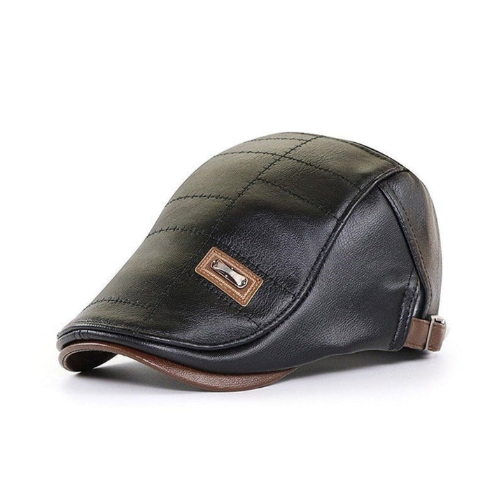 Retro Heren Leren Baret - HeritageCap