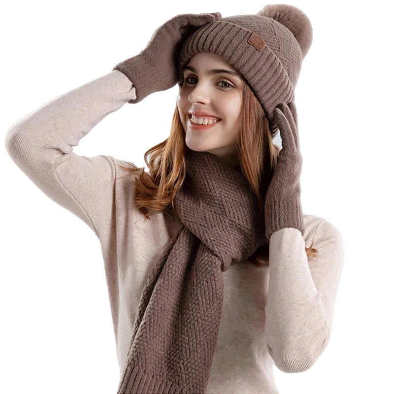 Trendy Dames Winter Beanie Set - Lara