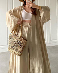 Casual twee-deel set voor dames met vest en broek - Thalia