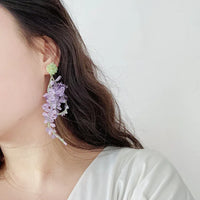 Wisteria Kwast Oorbellen met Bos Thema - Aurelia
