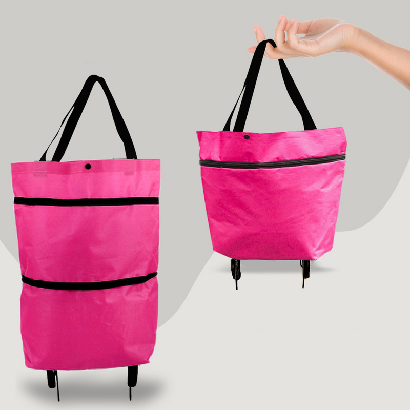 2-in-1 Omschakelbare Boodschappentas met Wielen - CarryFlex