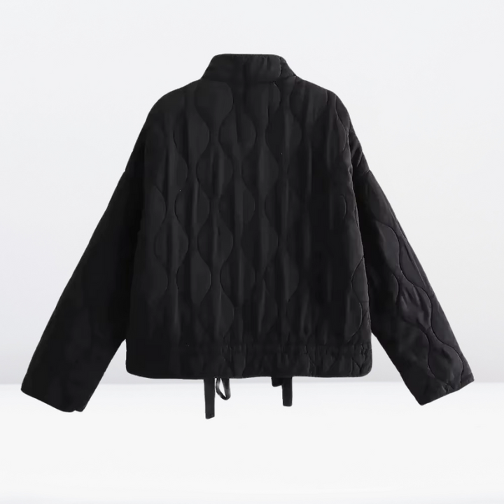 Gewatteerde Damesjas met Koord en Rits – Lorena