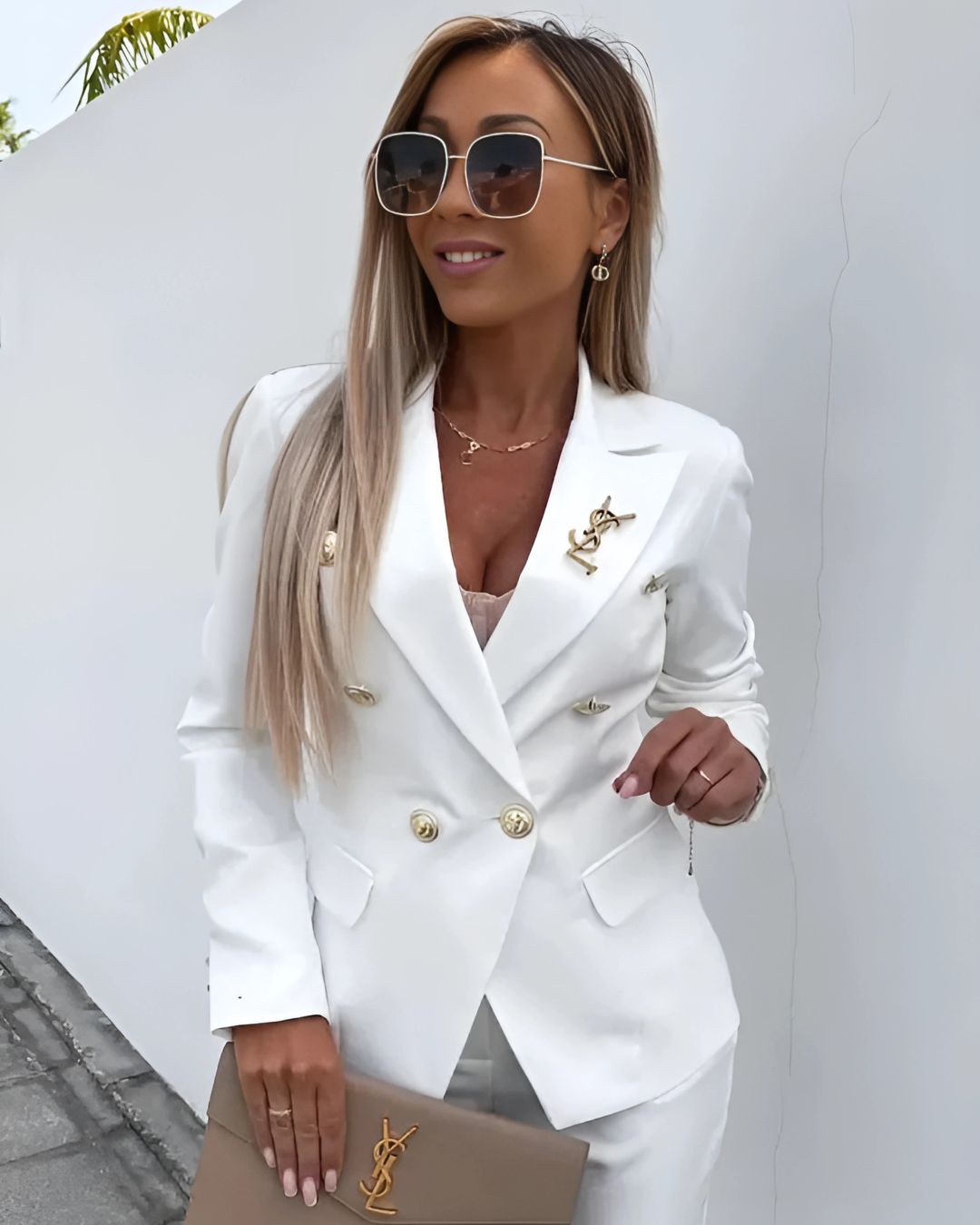 Tweedelige Dames Slim-Fit Set voor moderne zakelijke looks - Valentina