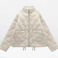 Gewatteerde Damesjas met Koord en Rits – Lorena