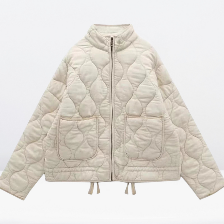 Gewatteerde Damesjas met Koord en Rits – Lorena