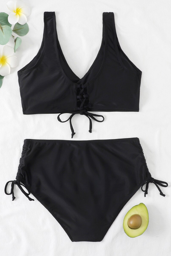 Kleurrijke Bikini met Trekkoord en Twistdetail – Zaraï