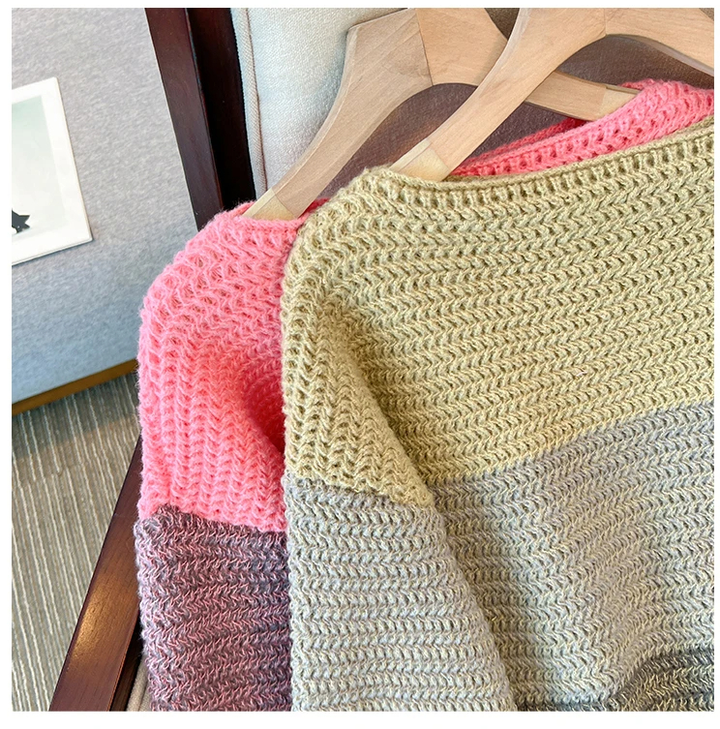 Oversized Dames Trui met Patchwork-Design – Melina