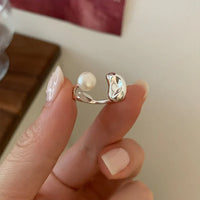 Parelboon Verstelbare Ring - Elin