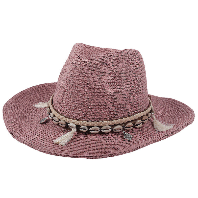 Lichte zomerhoed met schelpen en kwastjes – Jasmine