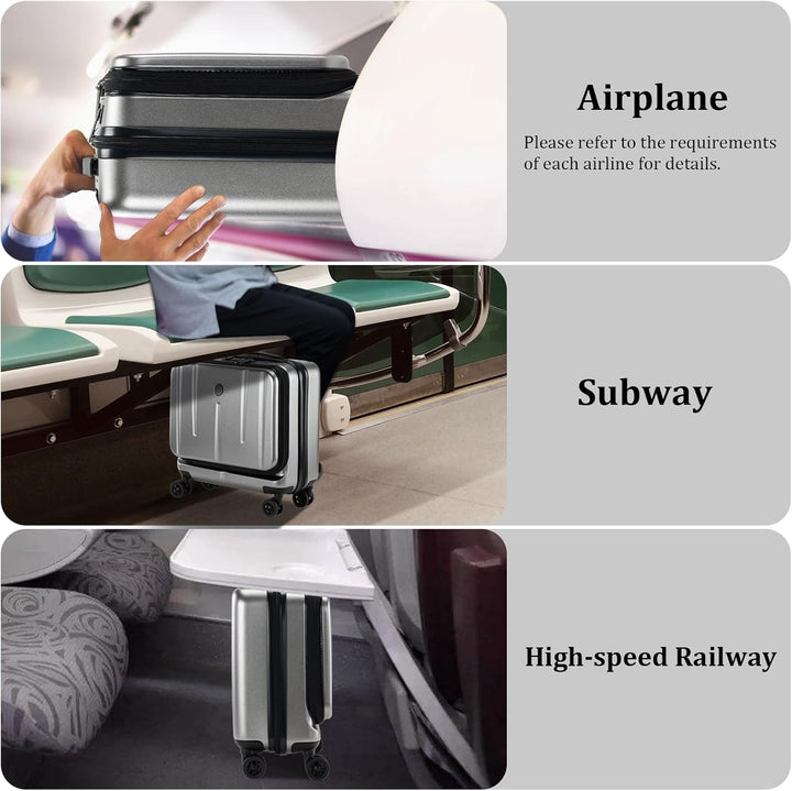 Compacte Hardshell Handbagagekoffer met Laptopcompartimenten en TSA-Slot