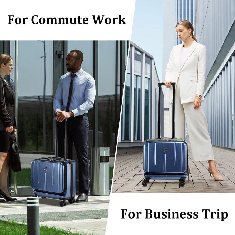 Compacte Hardshell Handbagagekoffer met Laptopcompartimenten en TSA-Slot