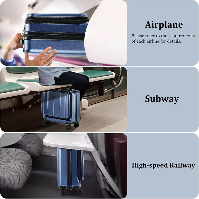 Compacte Hardshell Handbagagekoffer met Laptopcompartimenten en TSA-Slot