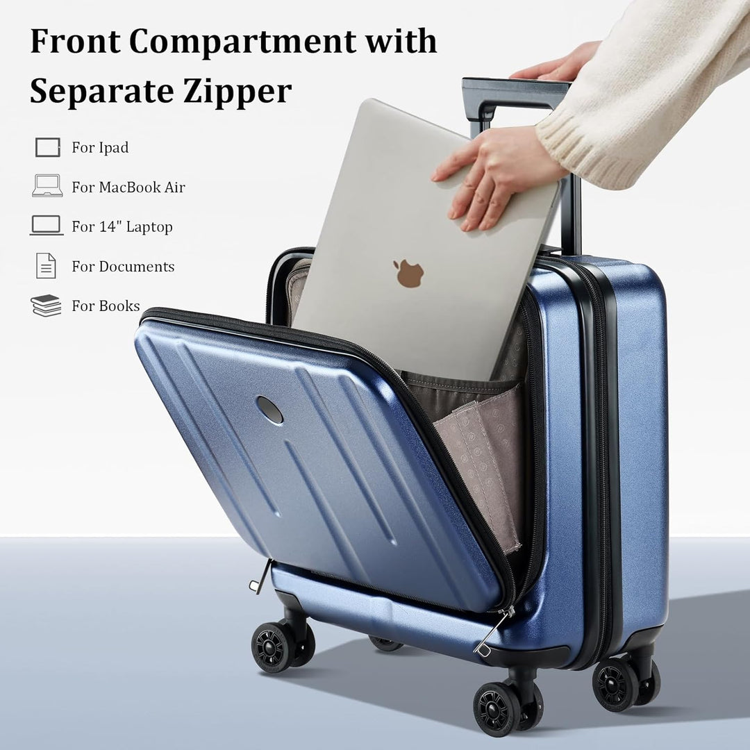 Compacte Hardshell Handbagagekoffer met Laptopcompartimenten en TSA-Slot