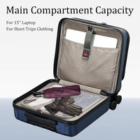 Compacte Hardshell Handbagagekoffer met Laptopcompartimenten en TSA-Slot