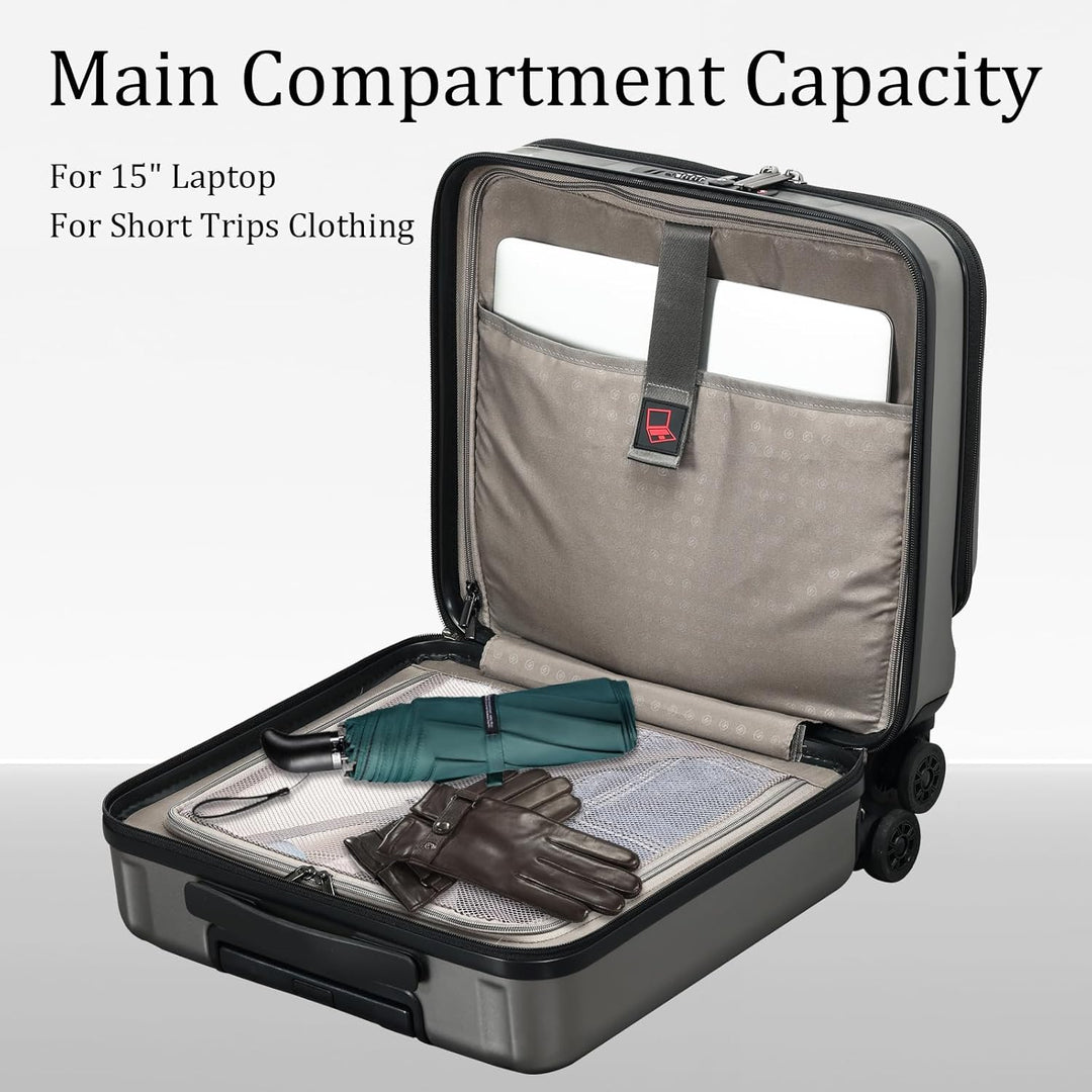 Compacte Hardshell Handbagagekoffer met Laptopcompartimenten en TSA-Slot