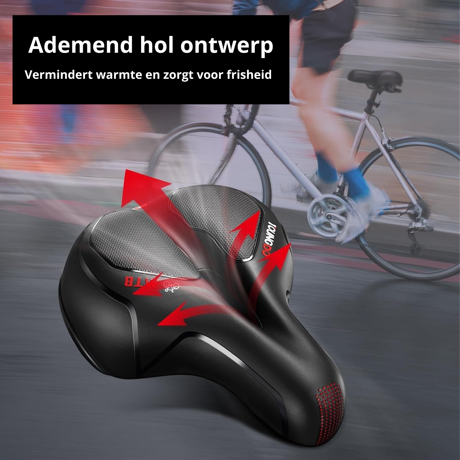 Pijnvrij & Ergonomisch Gel Fietszadel - ErgoRoyal