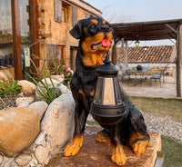 Hondenbeeldje op Zonne-energie met LED Verlichting - LumiPup