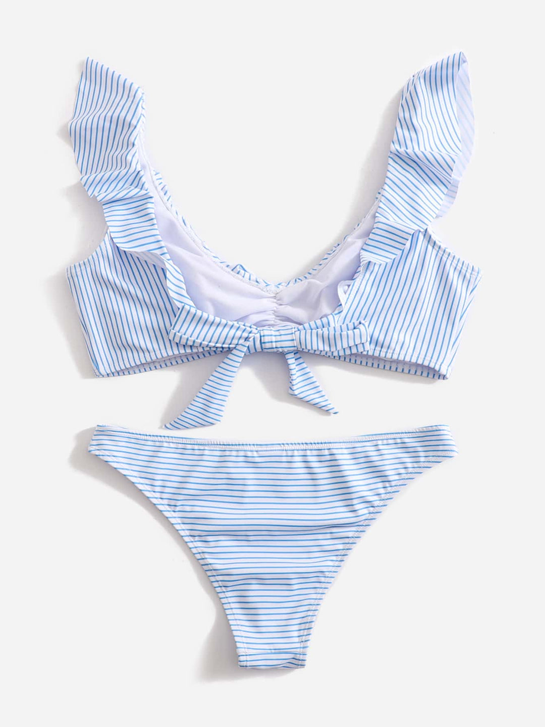 Blauw-Wit Gestreepte Bikini - Lina